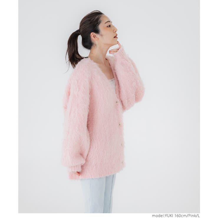 モヘヤ風ニットカーディガン[品番：PA000016549]｜coca（コカ）の