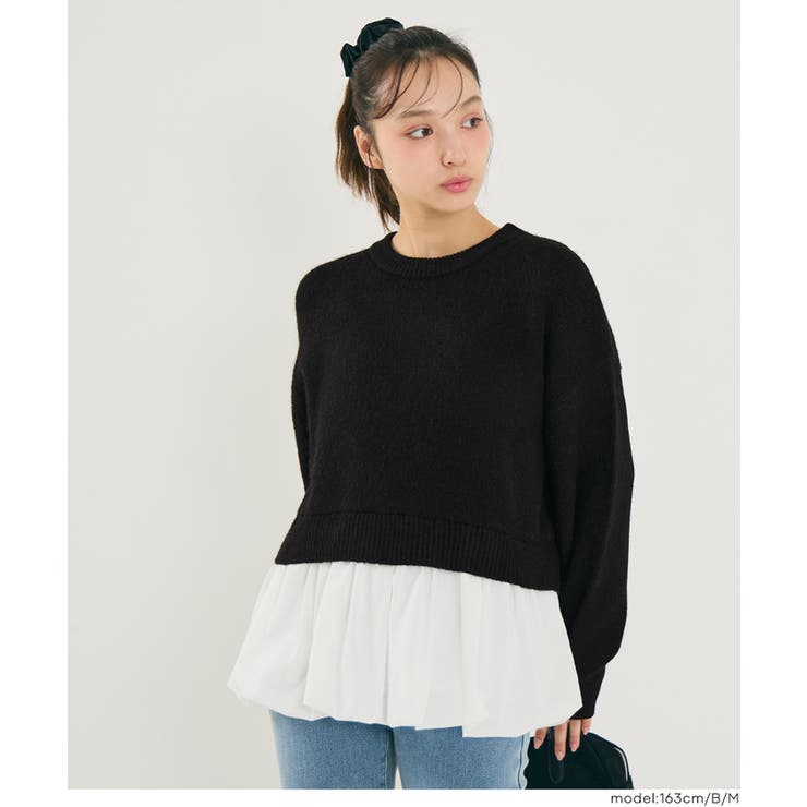 【再入荷】バルーンレイヤードニットトップス | coca | 詳細画像16 