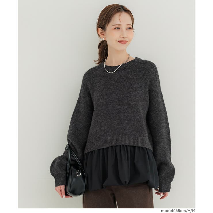 ［A］ | 【再入荷】バルーンレイヤードニットトップス | coca