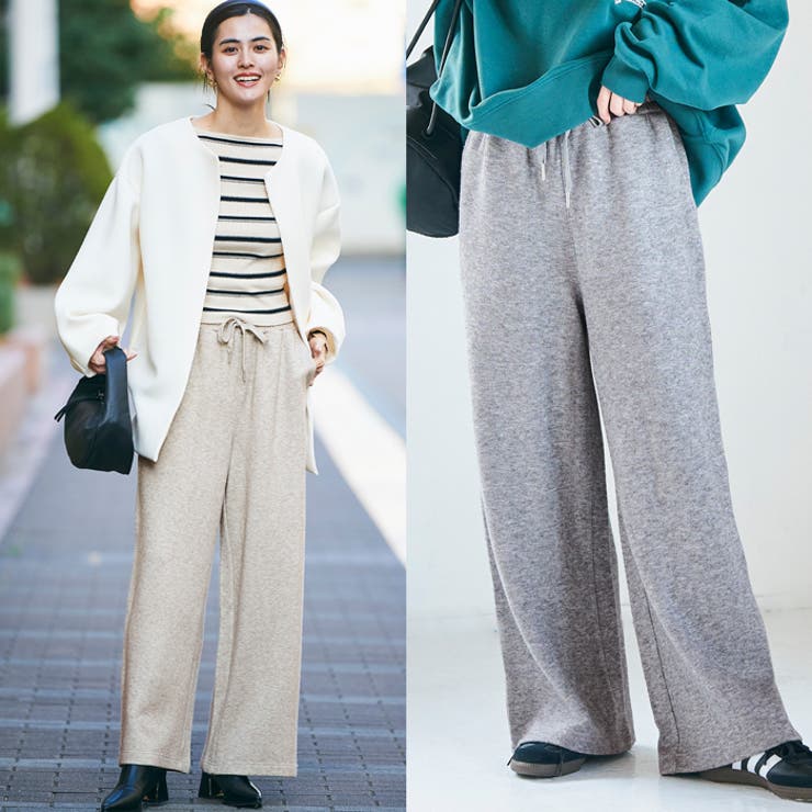 ニットライクワイドパンツ レディース[品番：PA000016711]｜coca（コカ）のレディースファッション通販｜SHOPLIST（ショップリスト）