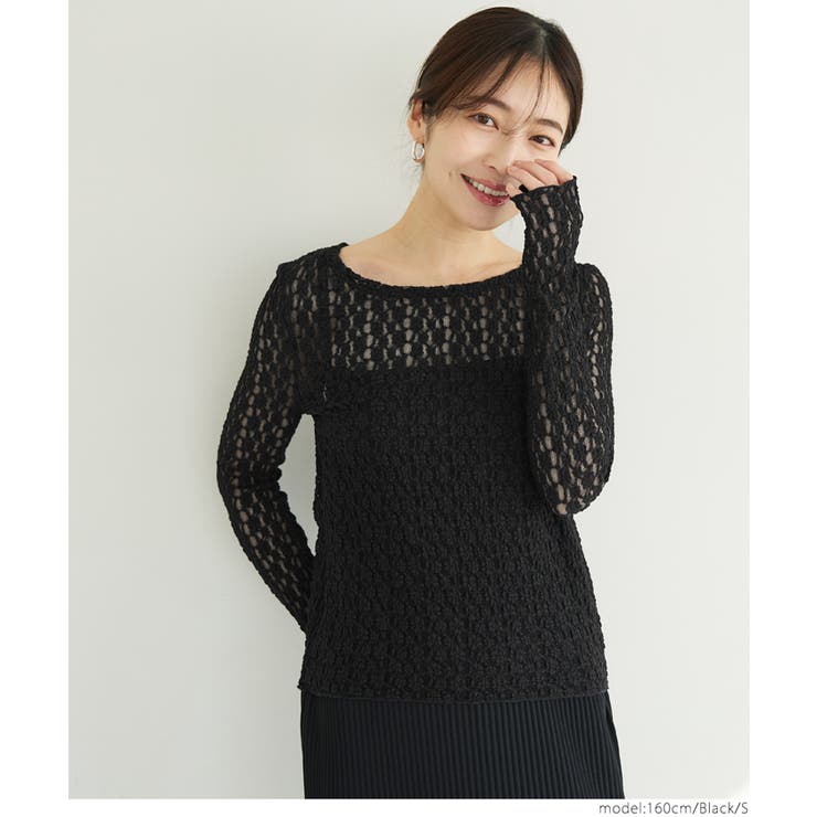 ストレッチチュールレーストップス | coca | 詳細画像16 