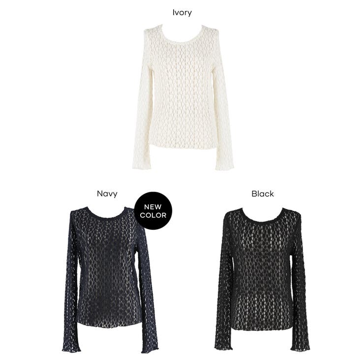 ストレッチチュールレーストップス | coca | 詳細画像22 