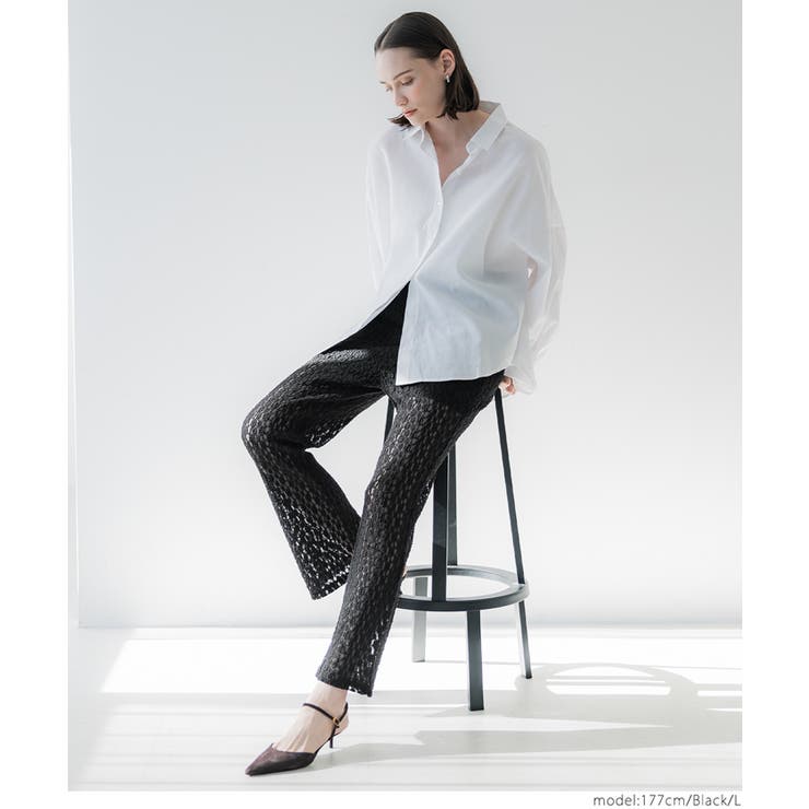 ストレッチチュールレース フレアパンツ レディース | coca | 詳細画像11 