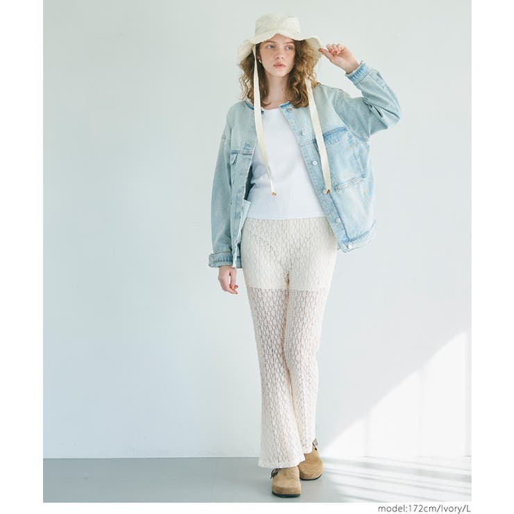 ストレッチチュールレース フレアパンツ レディース | coca | 詳細画像14 