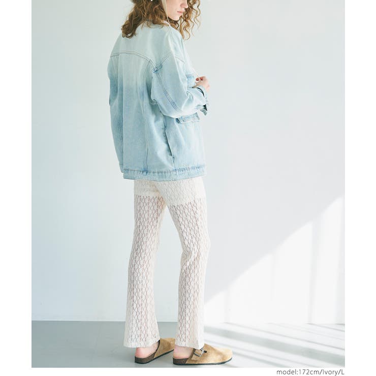 ストレッチチュールレース フレアパンツ レディース | coca | 詳細画像15 