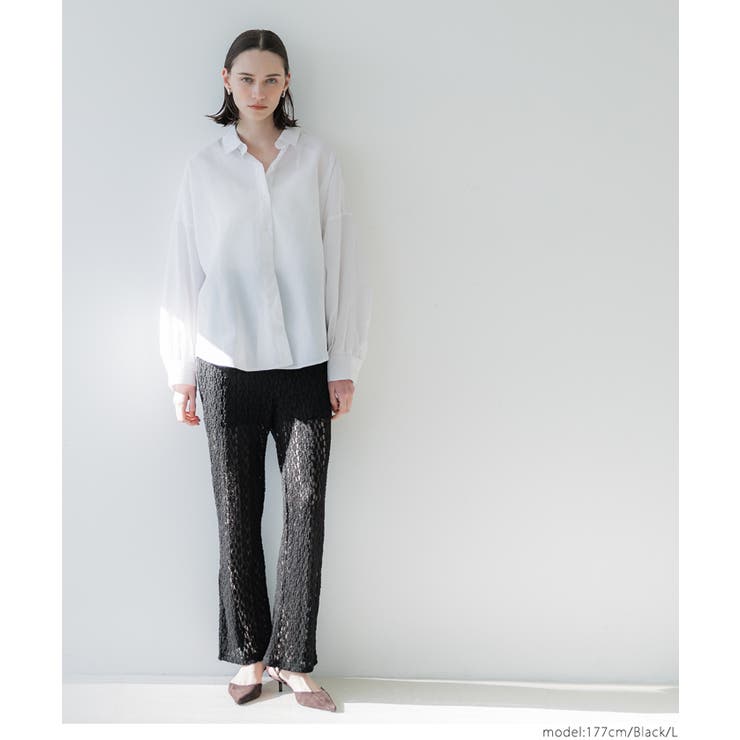 ストレッチチュールレース フレアパンツ レディース | coca | 詳細画像7 