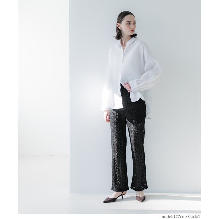 ストレッチチュールレース フレアパンツ レディース | coca | 詳細画像9 