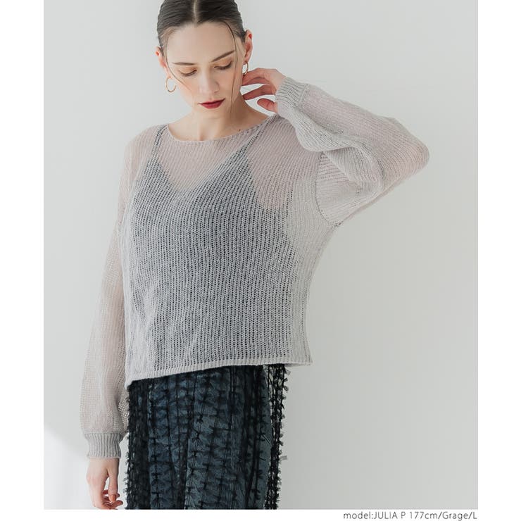 シアーメッシュニットトップス レディース | coca | 詳細画像20 