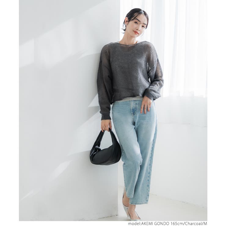 シアーメッシュニットトップス レディース | coca | 詳細画像21 