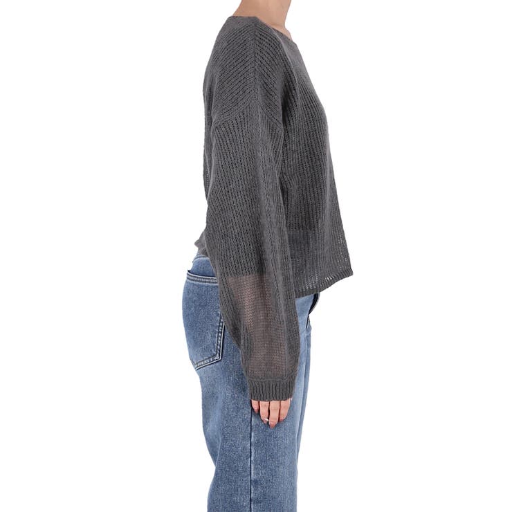 シアーメッシュニットトップス レディース | coca | 詳細画像7 