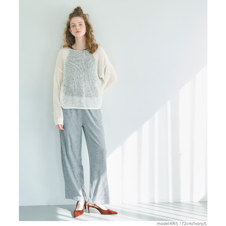 シアーメッシュニットトップス レディース | coca | 詳細画像9 