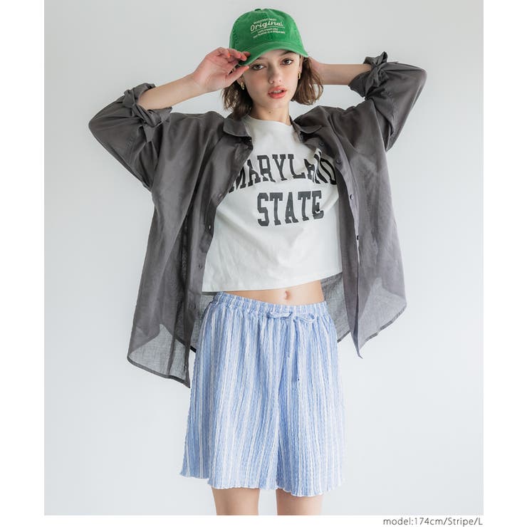 クロスシャーリングショートパンツ レディース | coca | 詳細画像15 