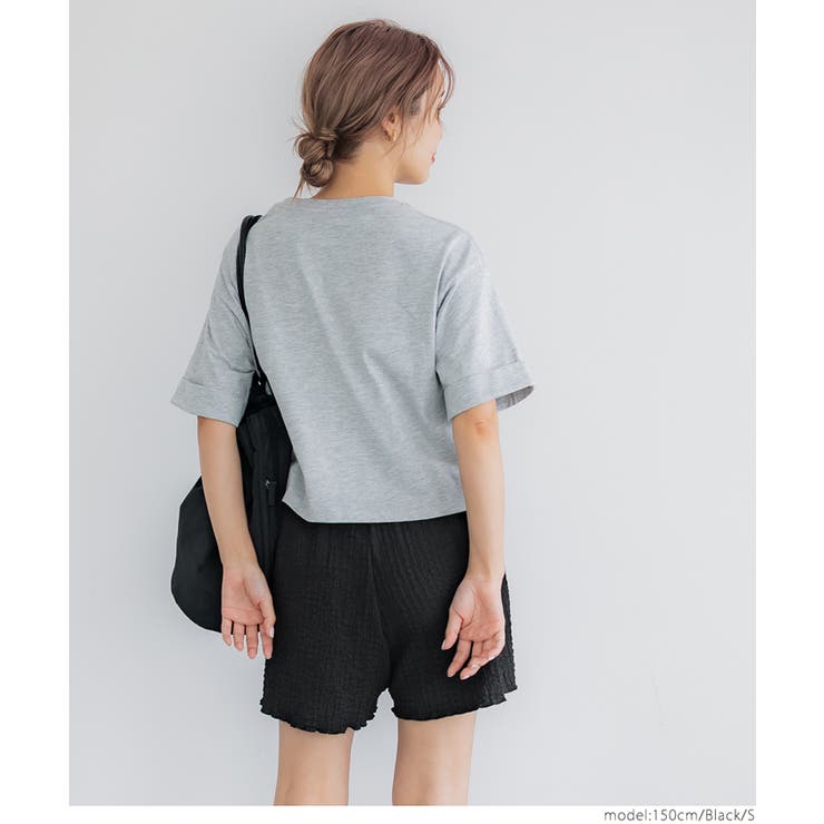 クロスシャーリングショートパンツ レディース | coca | 詳細画像7 