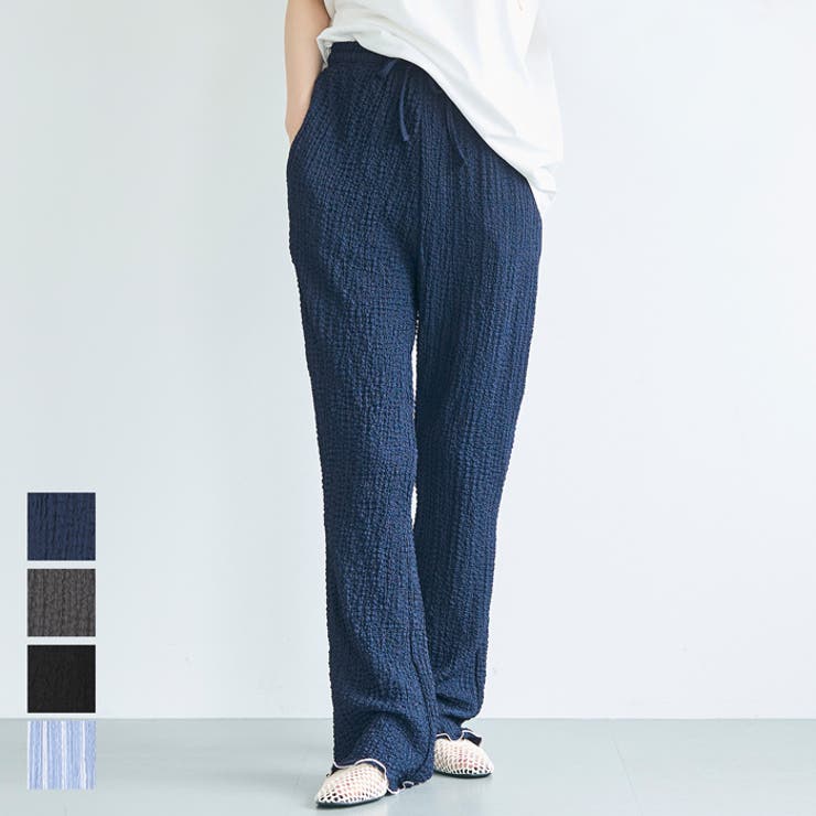 クロスシャーリングセミフレアパンツ レディース  | coca | 詳細画像1 