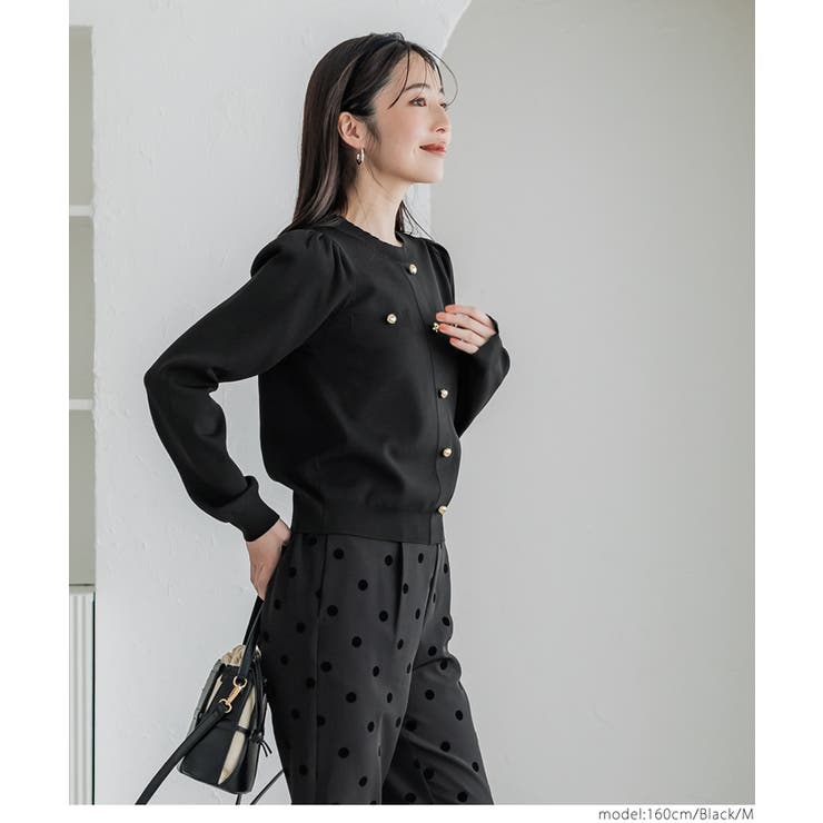 ゴールドボタンニットプルオーバー レディース | coca | 詳細画像11 