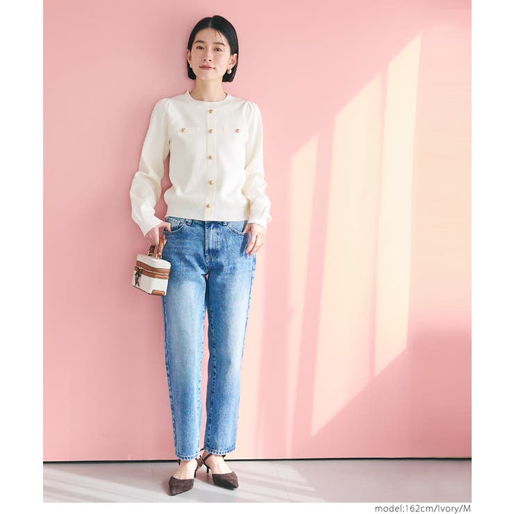 ゴールドボタンニットプルオーバー レディース | coca | 詳細画像13 