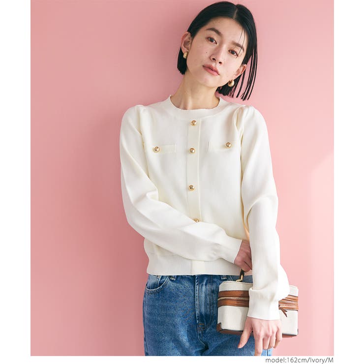 ゴールドボタンニットプルオーバー レディース | coca | 詳細画像16 