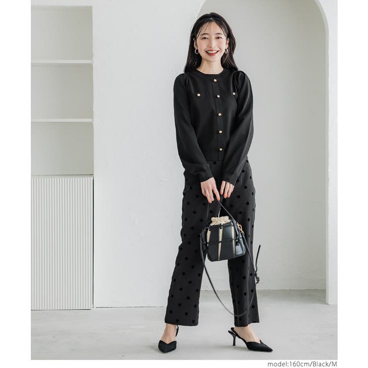 ゴールドボタンニットプルオーバー レディース | coca | 詳細画像10 