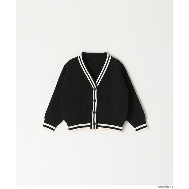 親子お揃いウーリーニットラインカーディガン キッズ | coca | 詳細画像14 