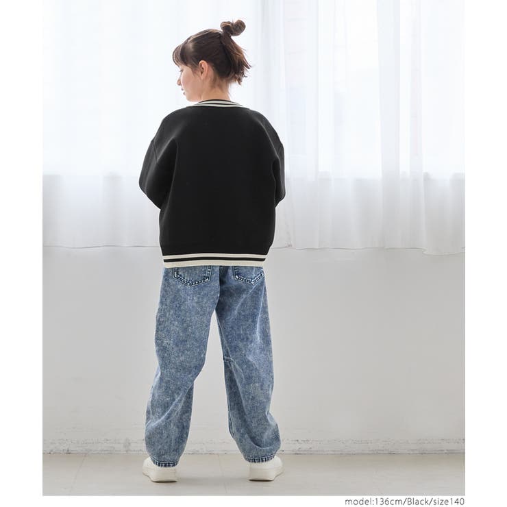 親子お揃いウーリーニットラインカーディガン キッズ | coca | 詳細画像4 