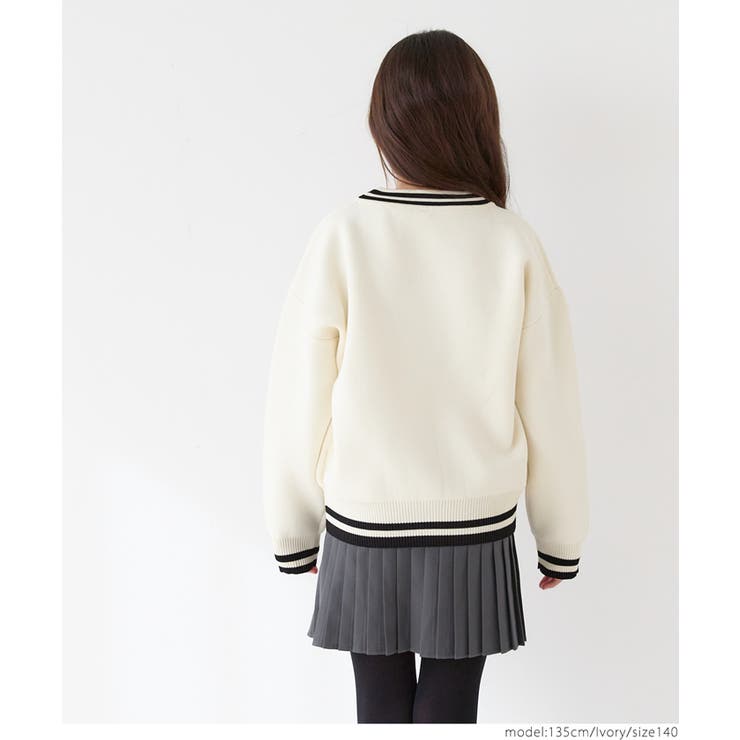 親子お揃いウーリーニットラインカーディガン キッズ | coca | 詳細画像8 