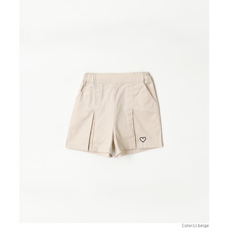 ツイルプリーツショートパンツ キッズ[品番：PA000016642]｜coca