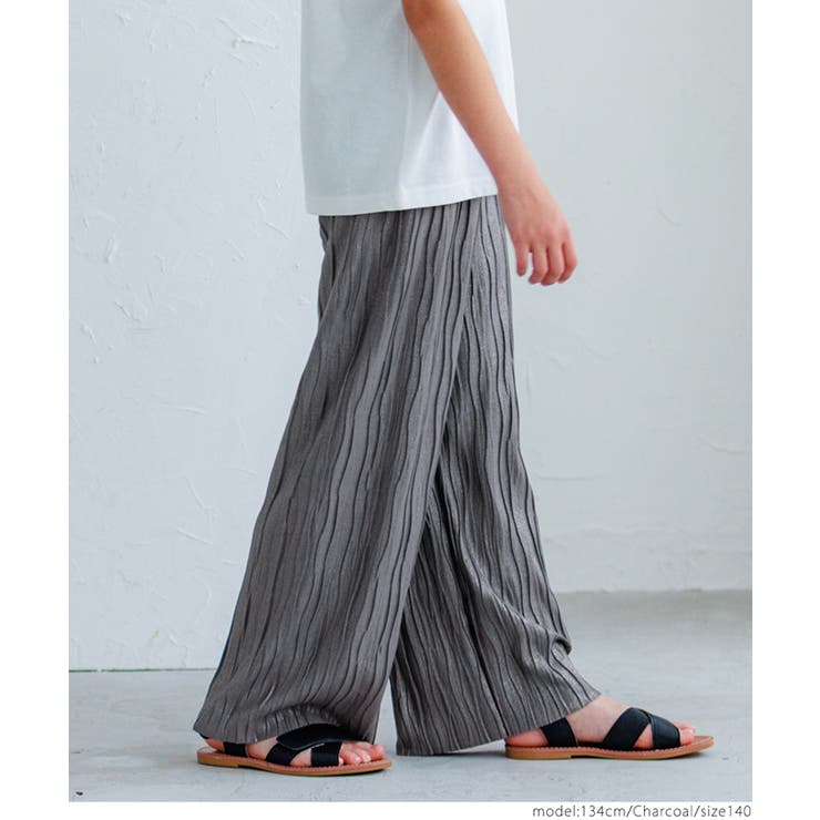 親子お揃いシャイニーウェーブプリーツパンツ キッズ | coca | 詳細画像9 