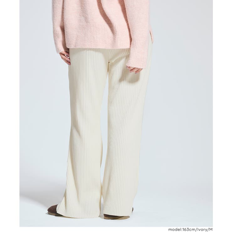 【DAILY WARM】裏起毛ジョーゼットリブパンツ | coca | 詳細画像16 