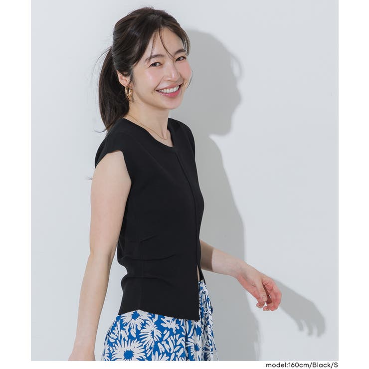 ［Black］ | ＼26ss新色登場／フロントスリットニット | coca
