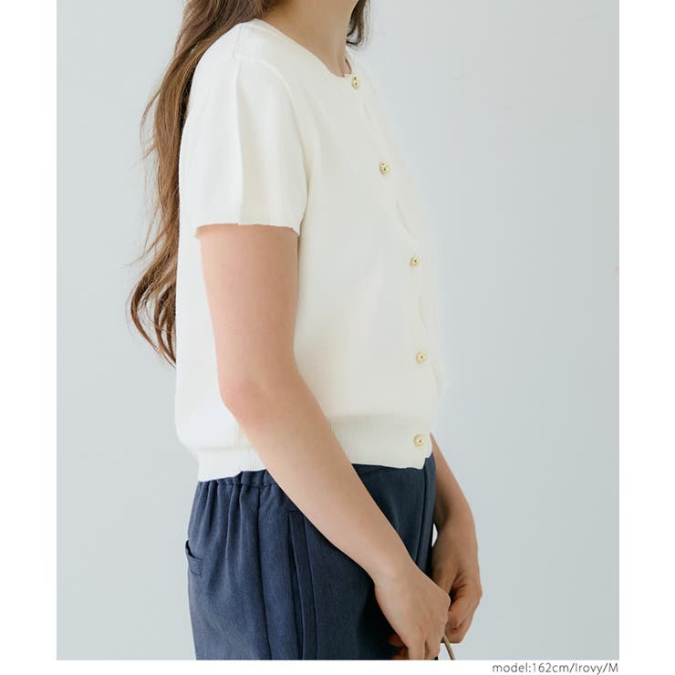 金ボタンニットトップス | coca | 詳細画像9 