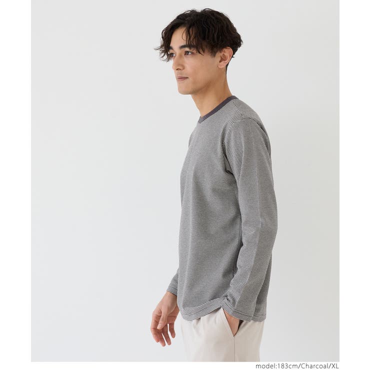 ジャカードボーダーロンT メンズ | coca | 詳細画像9 