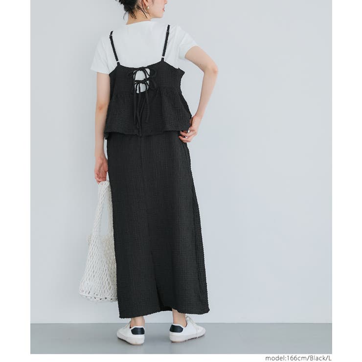 クロスシャーリングペプラムワンピース レディース | coca | 詳細画像11 