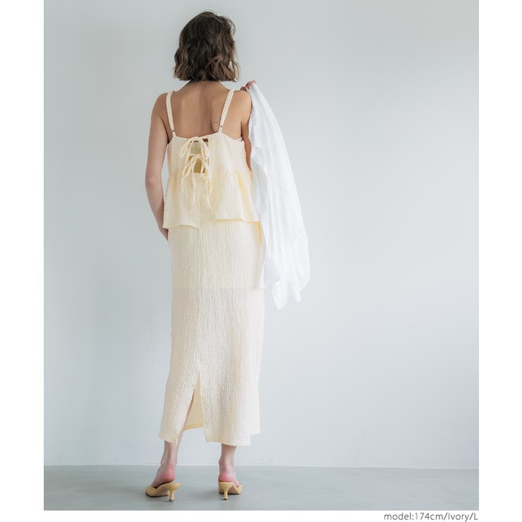 クロスシャーリングペプラムワンピース レディース | coca | 詳細画像14 