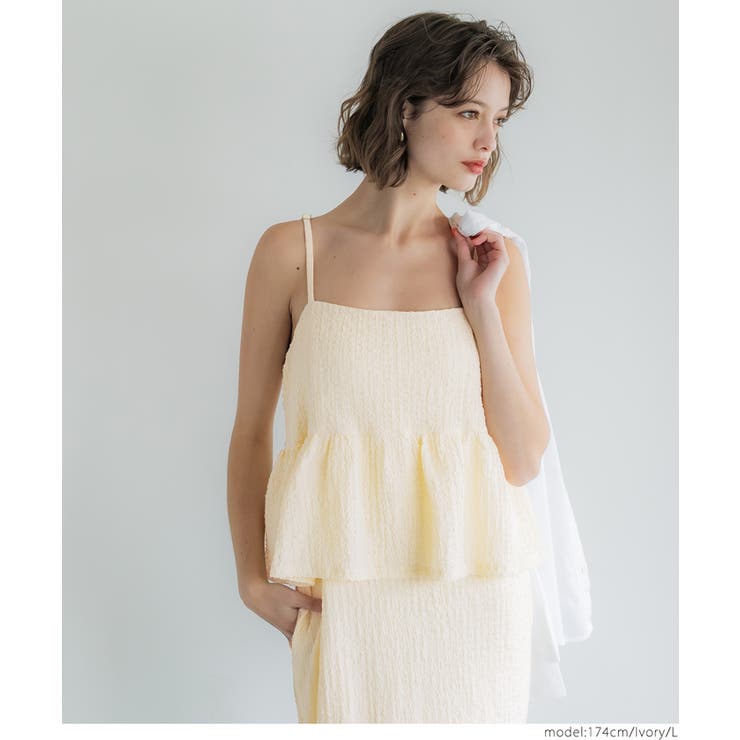 クロスシャーリングペプラムワンピース レディース | coca | 詳細画像15 