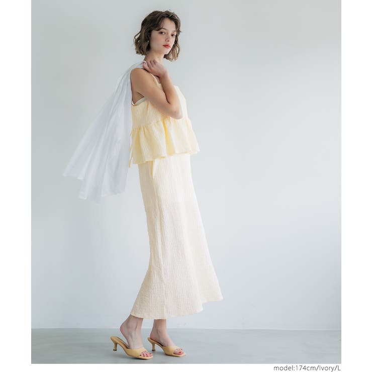 クロスシャーリングペプラムワンピース レディース | coca | 詳細画像16 