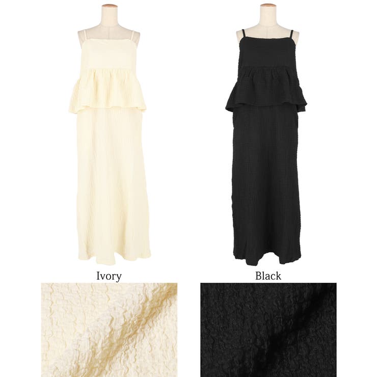 クロスシャーリングペプラムワンピース レディース | coca | 詳細画像19 