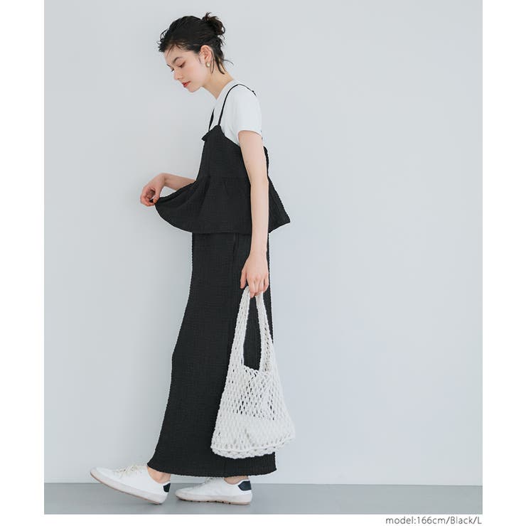 クロスシャーリングペプラムワンピース レディース | coca | 詳細画像9 