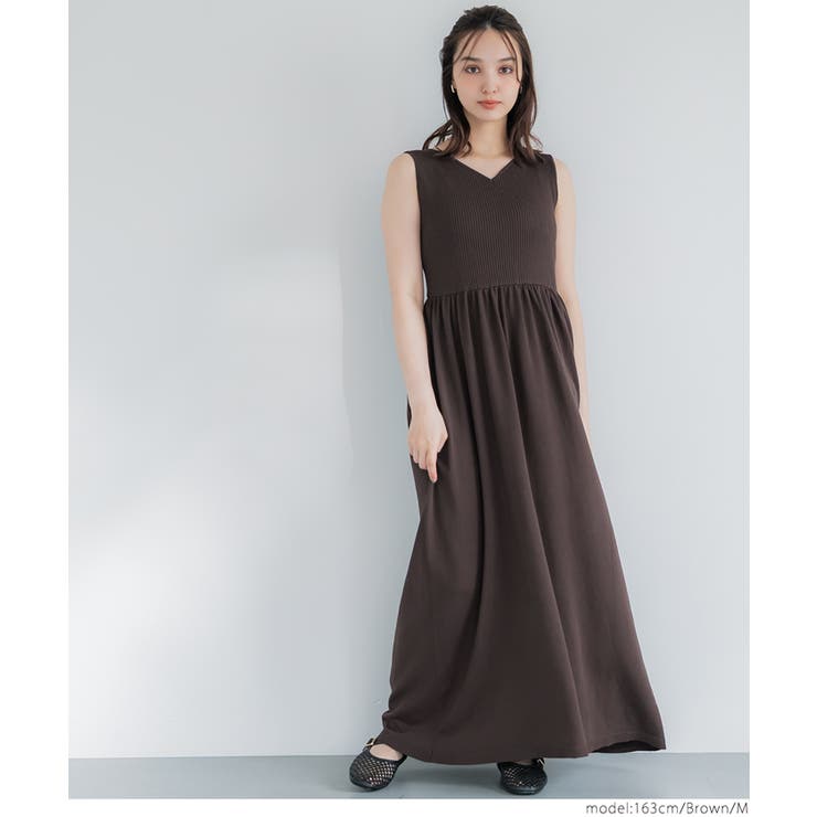 Vネックニットドレス | coca | 詳細画像14 