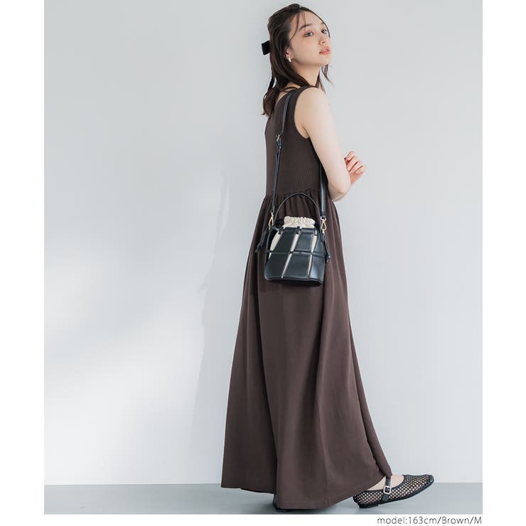 Vネックニットドレス | coca | 詳細画像18 