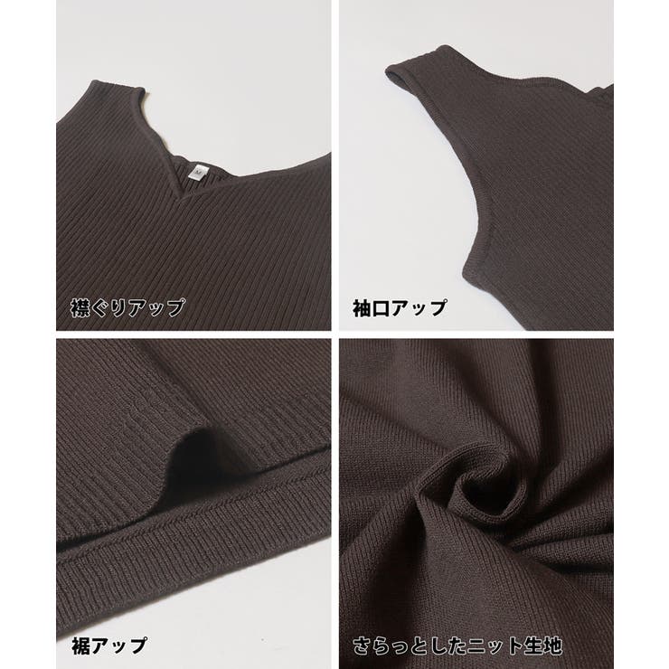 Vネックニットドレス | coca | 詳細画像20 