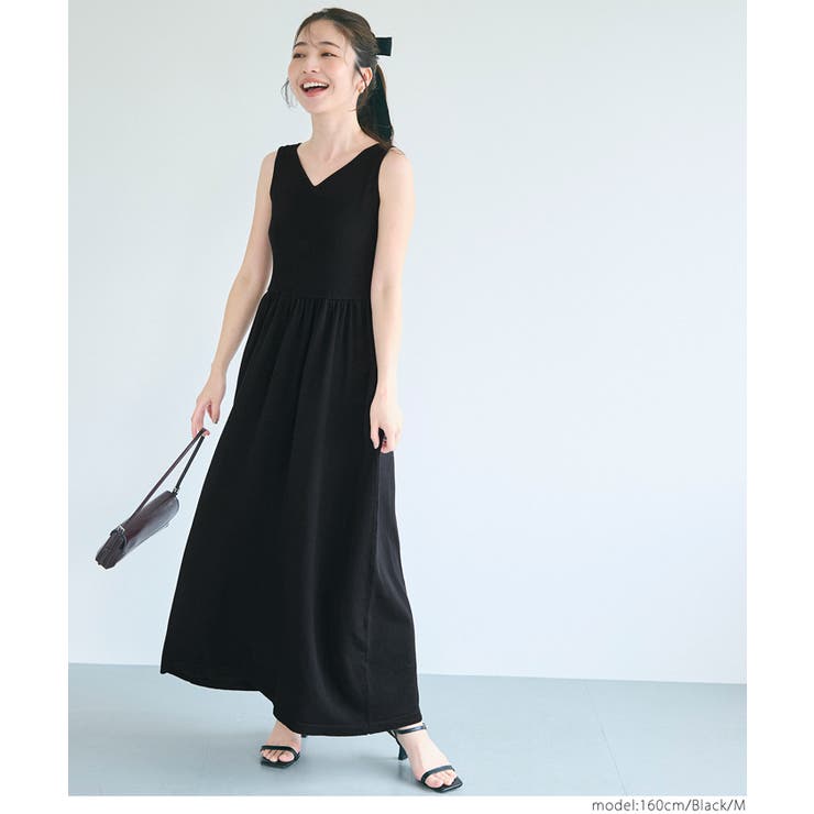 Vネックニットドレス | coca | 詳細画像7 