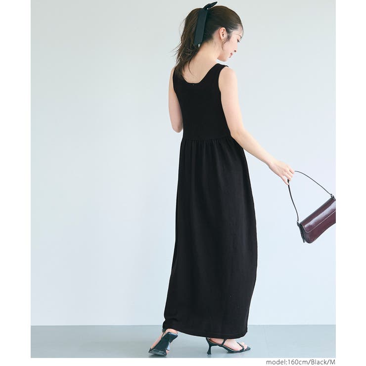 Vネックニットドレス | coca | 詳細画像8 