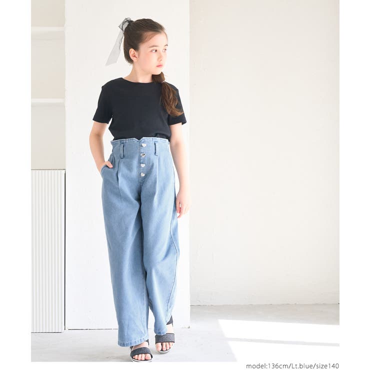 denim and dungaree ミッキー刺繍 パラシュートパンツ 150 denim and