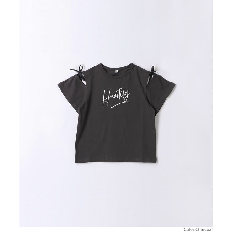 リボンオープンショルダーTシャツ キッズ | coca | 詳細画像14 