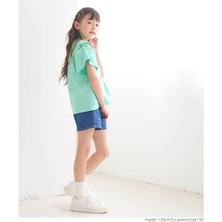 リボンオープンショルダーTシャツ キッズ | coca | 詳細画像4 