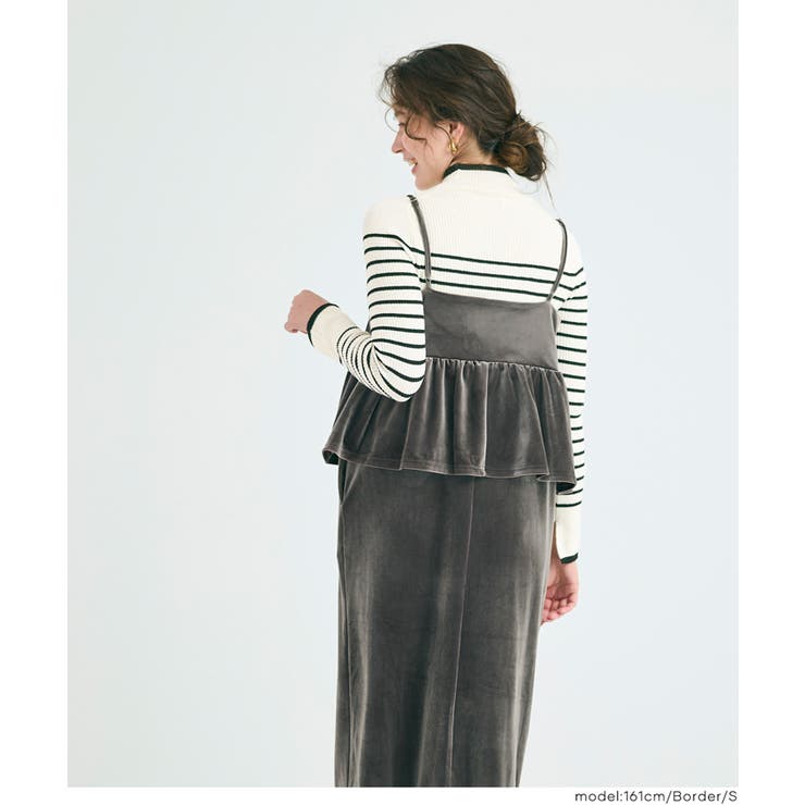 配色デザインで魅せる、アンゴラタッチ配色ハイネックニット | coca | 詳細画像24 