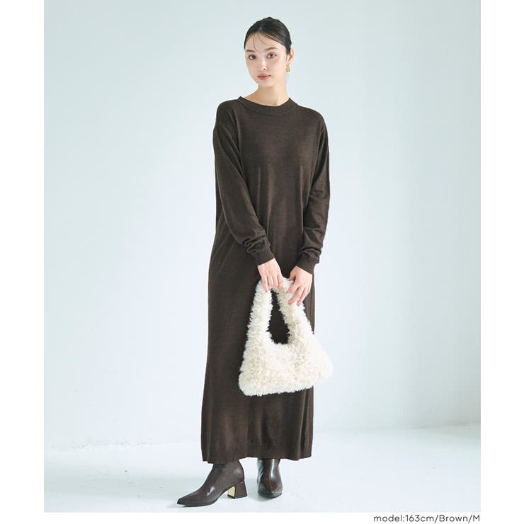一枚でサマになる、美シルエットのマキシニットワンピース | coca | 詳細画像7 