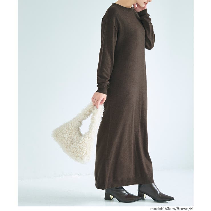 一枚でサマになる、美シルエットのマキシニットワンピース | coca | 詳細画像8 