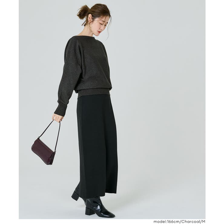 シンプルに映える、抜け感ボートネックドルマンニット | coca | 詳細画像9 