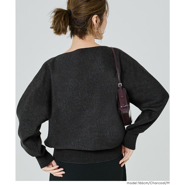 シンプルに映える、抜け感ボートネックドルマンニット | coca | 詳細画像10 